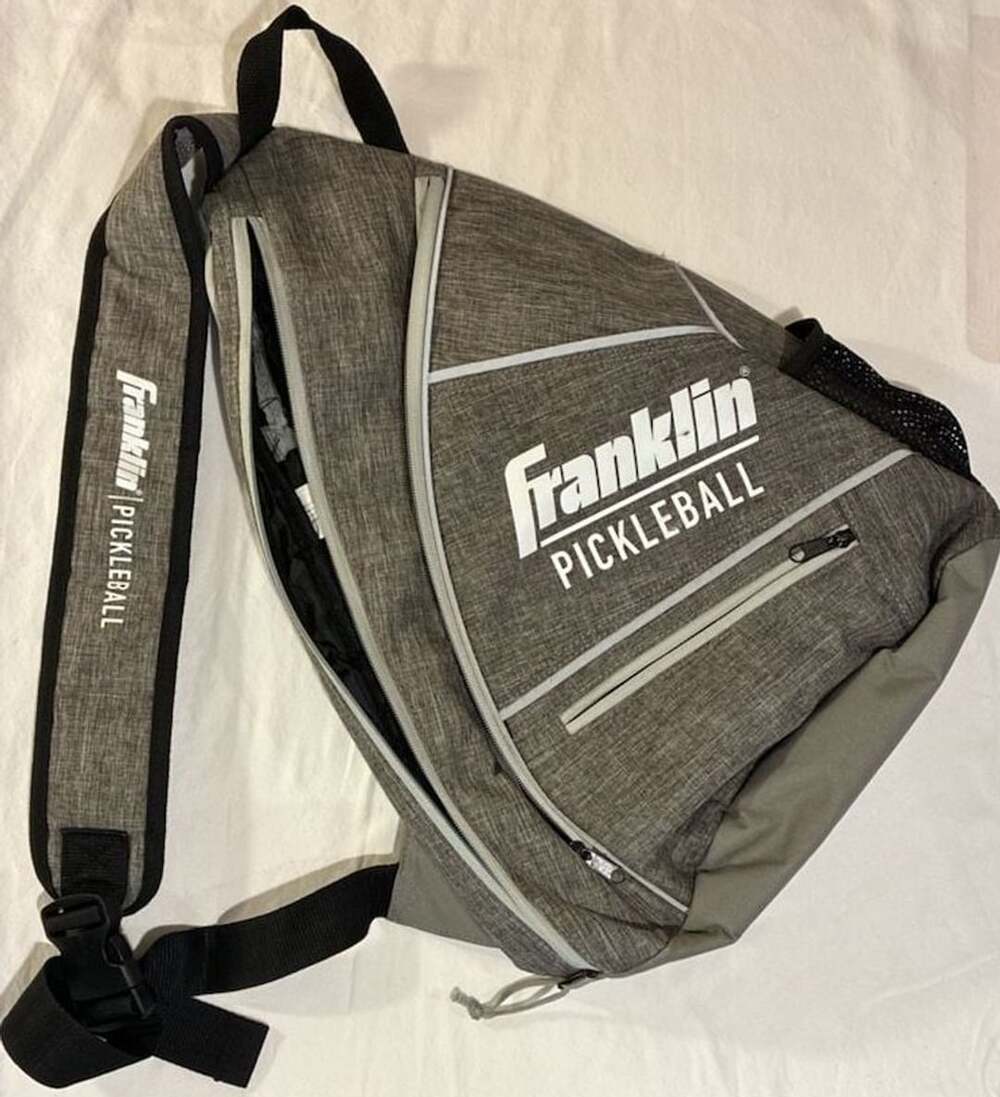 Franklin Sports Pickleball Sling Bag Gray Heathered Crossbody Backpack
